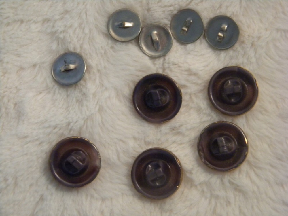 vintage 10 (2 sets) celluloid Glow Bubble buttons