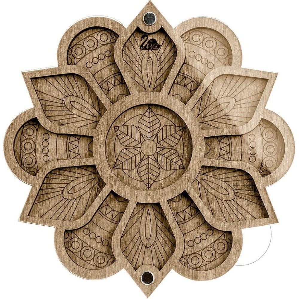 Plywood Bead Organizer Multiple cells Needlework storage organizer