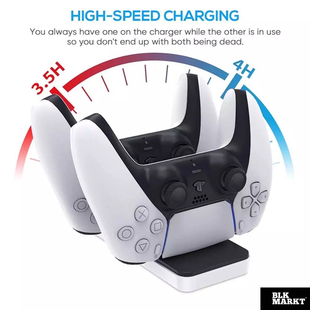 PS5 Controller Charger, DualSense PlayStation 5 Controller Charging Station Dock