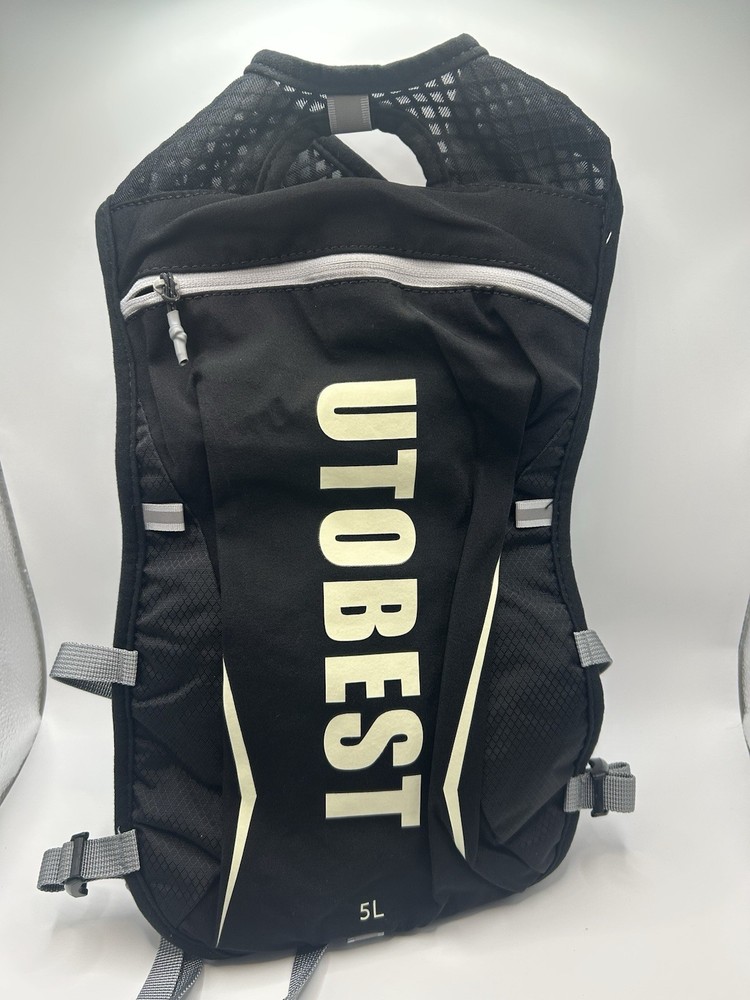 UTOBEST BLACK RUNNING HYDRATION VEST BACKPACK BAG 5L