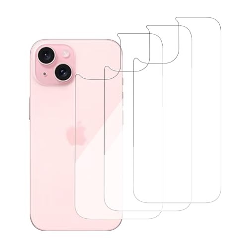 3 Pack Glass Back Screen Protector Compatible for iPhone iPhone 15 / 14 / 13
