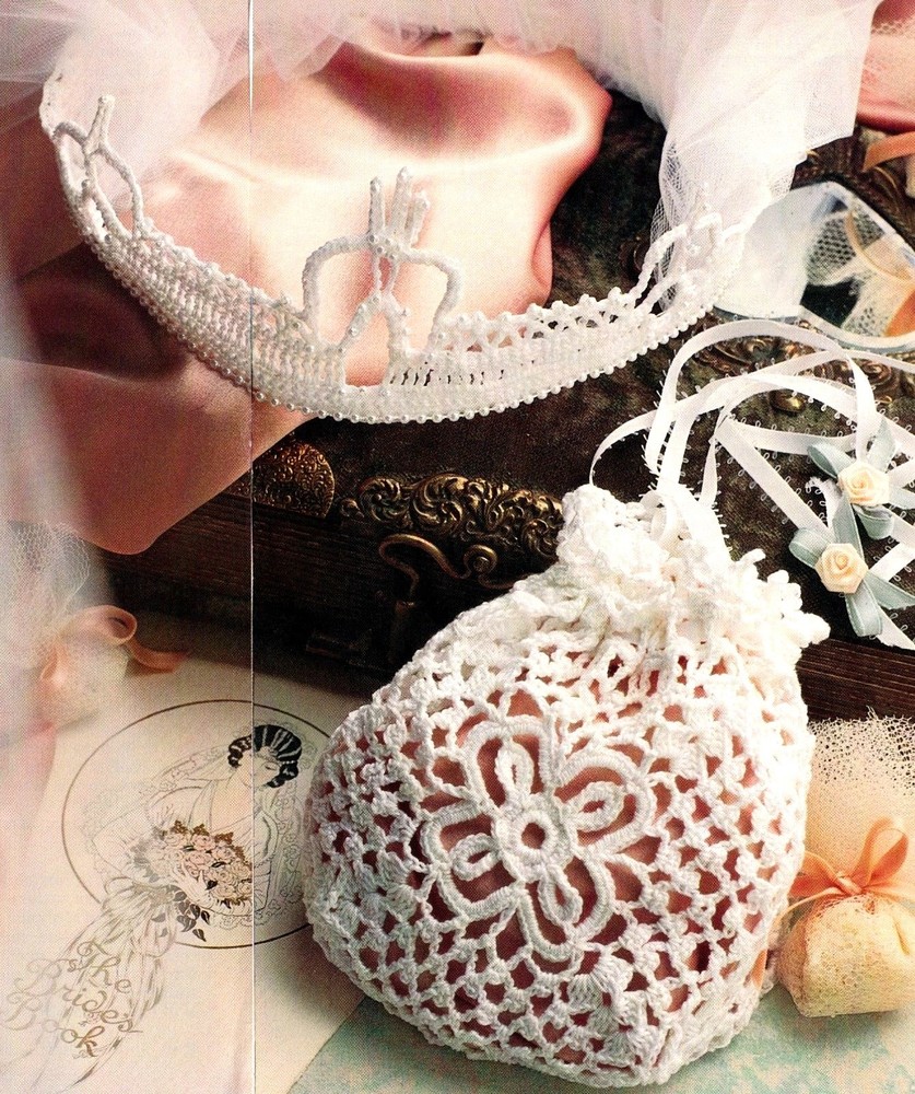 LOVELY Bridal Purse & Crown/Apparel/Crochet Pattern INSTRUCTIONS ONLY