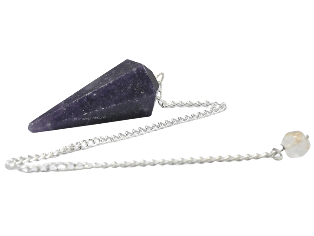 Lepidolite Dowsing Crystal Pendulum