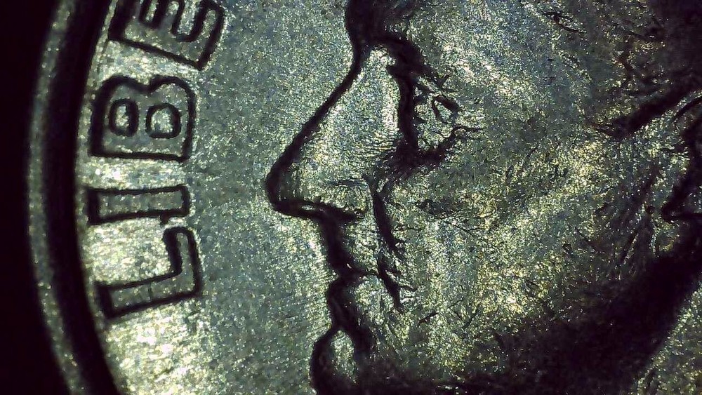 1993 P Dime error collar clash