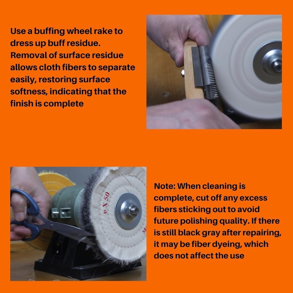 Cotton Buffing Wheel Kit - Bench Grinder Accessories
