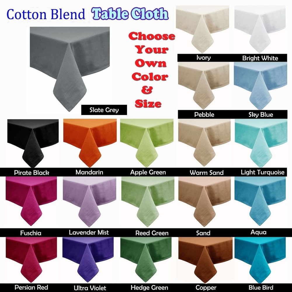Cotton Blend Table Cloth by Hoydu