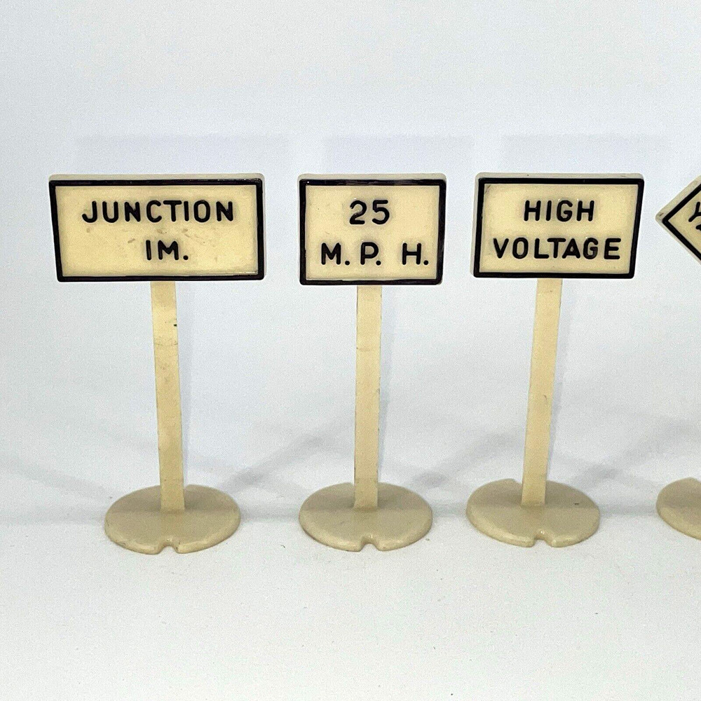 Ten Plastic Model Railroad Signs
