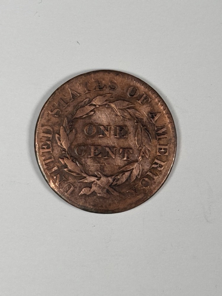 1825 CORONET HEAD LARGE CENT VF DETAILS