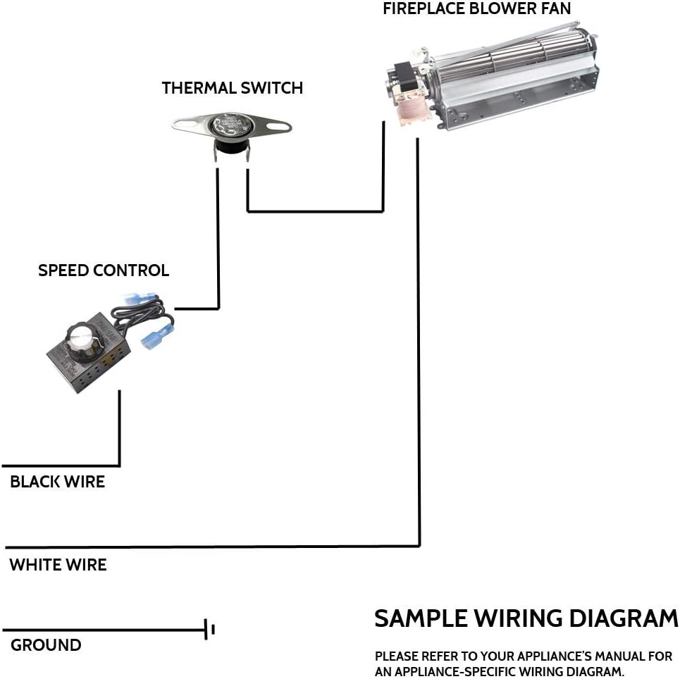 Adviace Rheostat Variable Speed Control for Gas Fireplace Fan