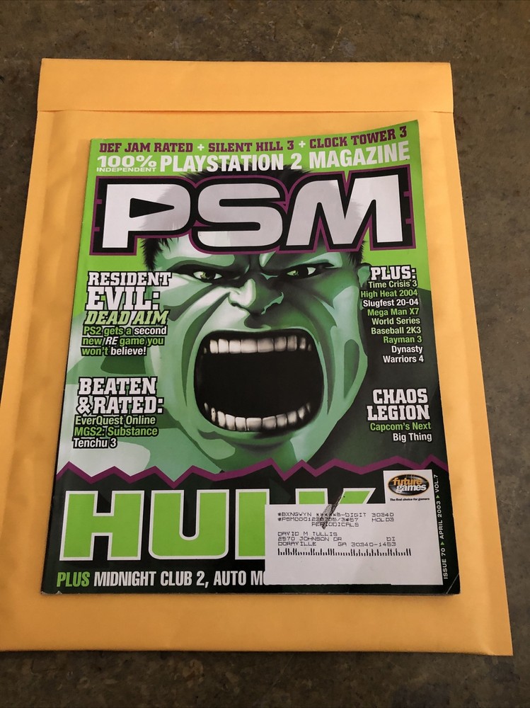 PSM MAGAZINE - APRIL 2003 - Vol 7, Issue 70. Hulk, Resident Evil