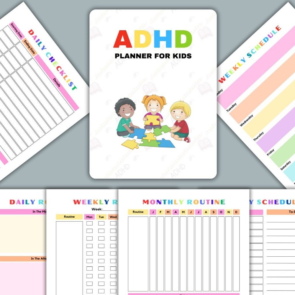 ADHD Planner for Kids | Printable Daily Routine & Focus Organizer