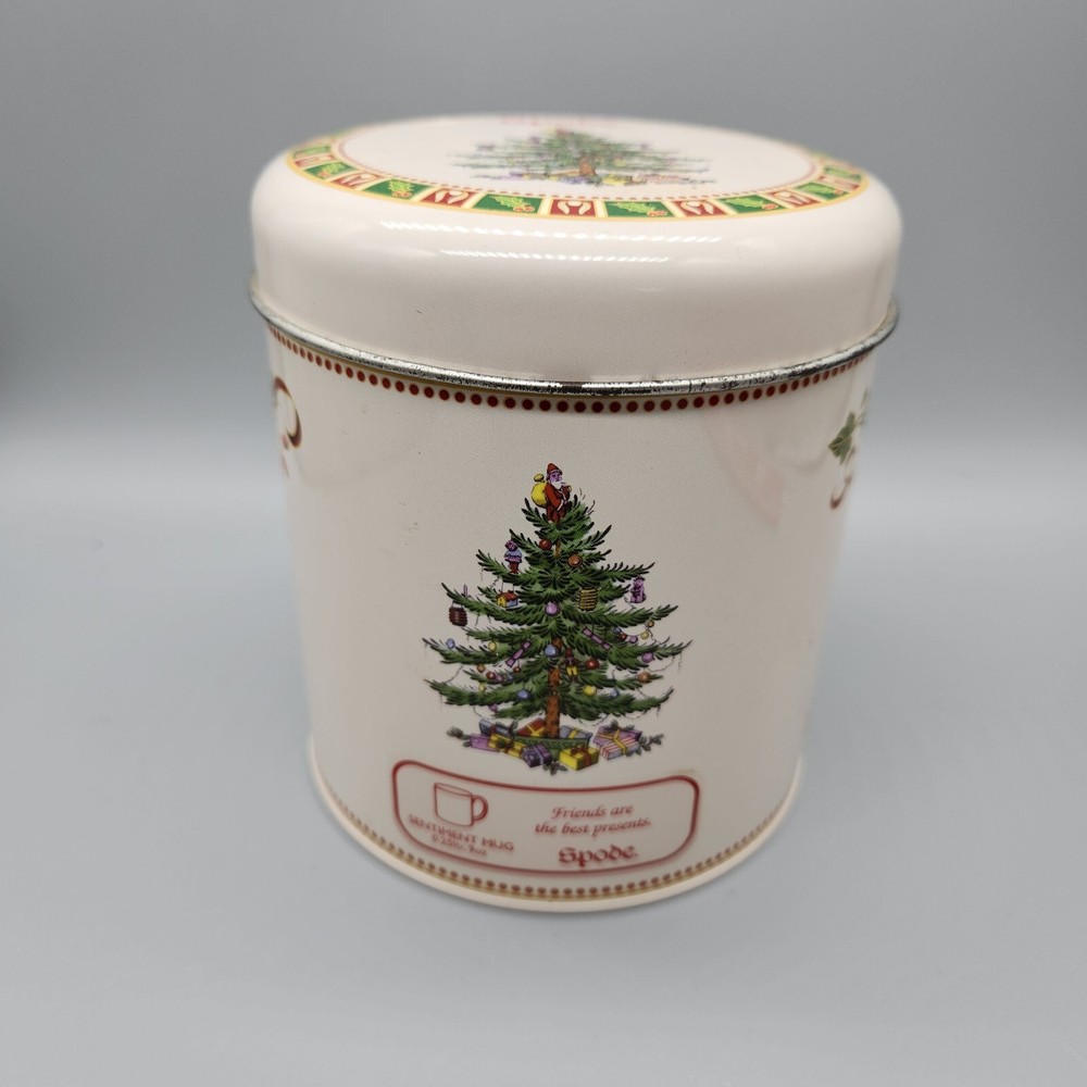 Spode Christmas Tree Tin w/Lid Holiday Empty