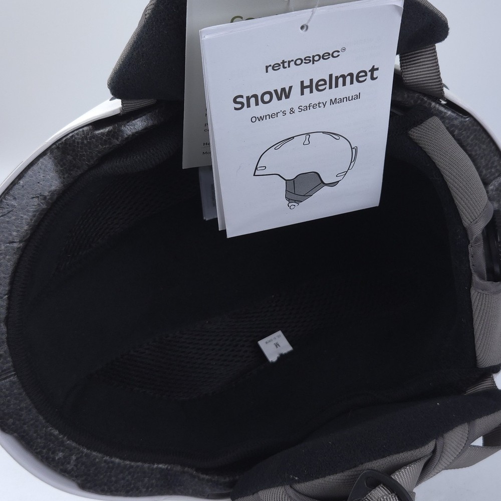 Retrospec Comstock Snow Helmet - Snowboard Medium : 55.9-59cm, White, Scuffed