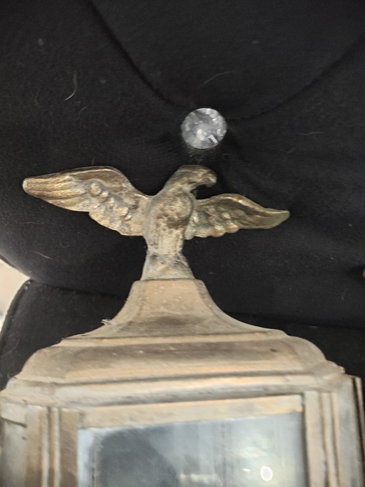 Vintage eagle carriage lantern wall lights made from brass & Glass X2