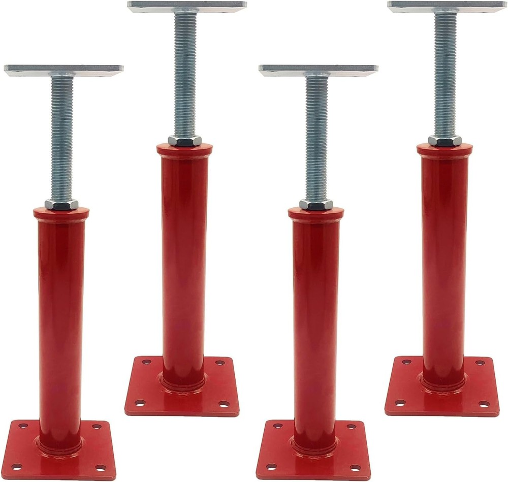 4 Pack Heavy Duty Floor Jack 11000lb Adjustable Height Support Leveling Tool