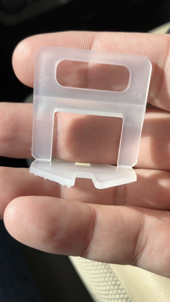 1000xPcs 1.5mm- 1/16" Tile Flat Leveling System Floor Wall Spacers