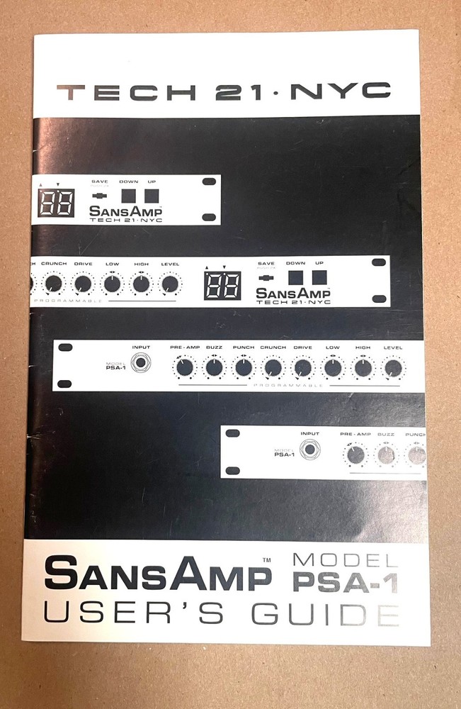 Tech 21 SansAmp PSA-1 User Guide