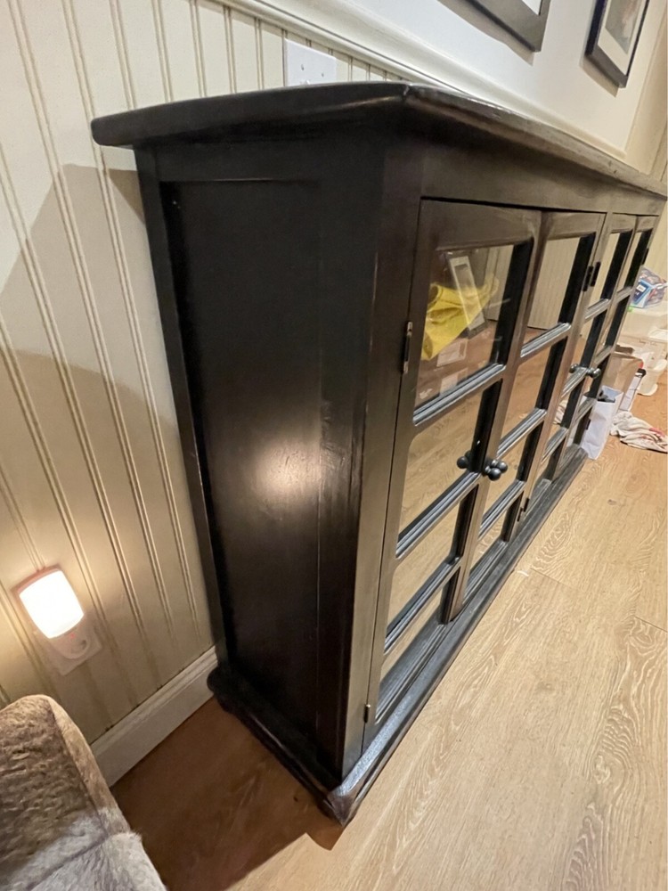 Vintage Four Door Glass Front Bookcase Display