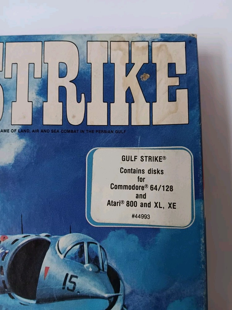 Commodore 64/128 Gulf Strike Computer Game Software Tested/Works Avalon Hill