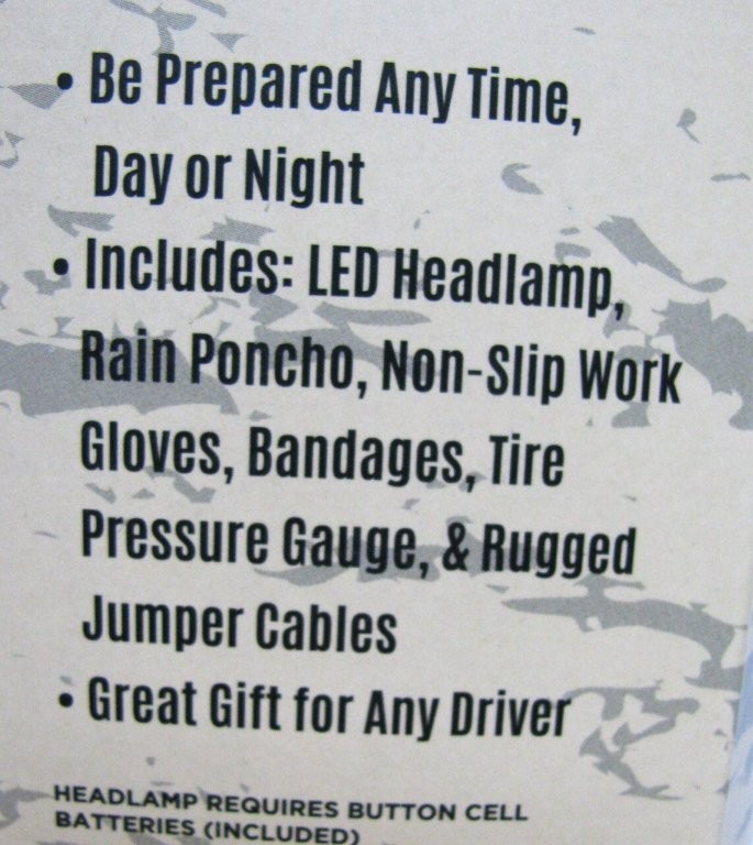 Dirty Dog Emergency Auto Breakdown Kit 6 Tools BLACK NWT