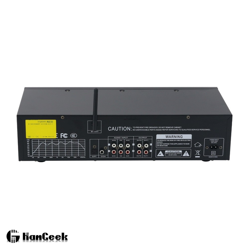 EQ8000 220V Green LED EQ Equalizer Bluetooth5.4 Digital Audio Decoder Processor