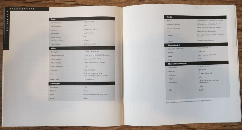 General Instrument GI 4DTV DSR 920 Reference Installation Operational Manual