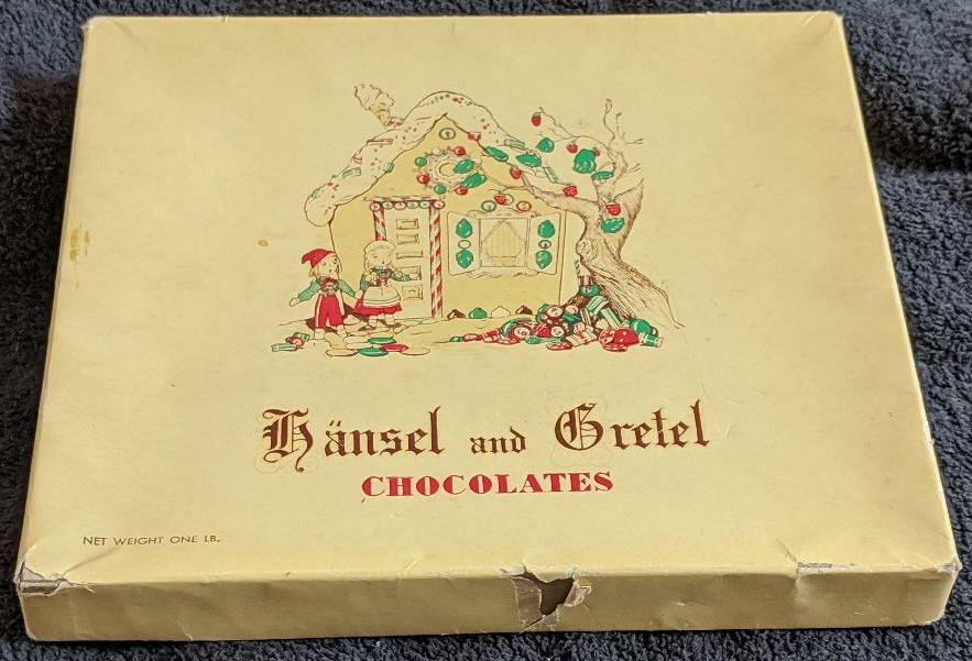 Vintage Hansel and Gretel Chocolates Candy Empty Box