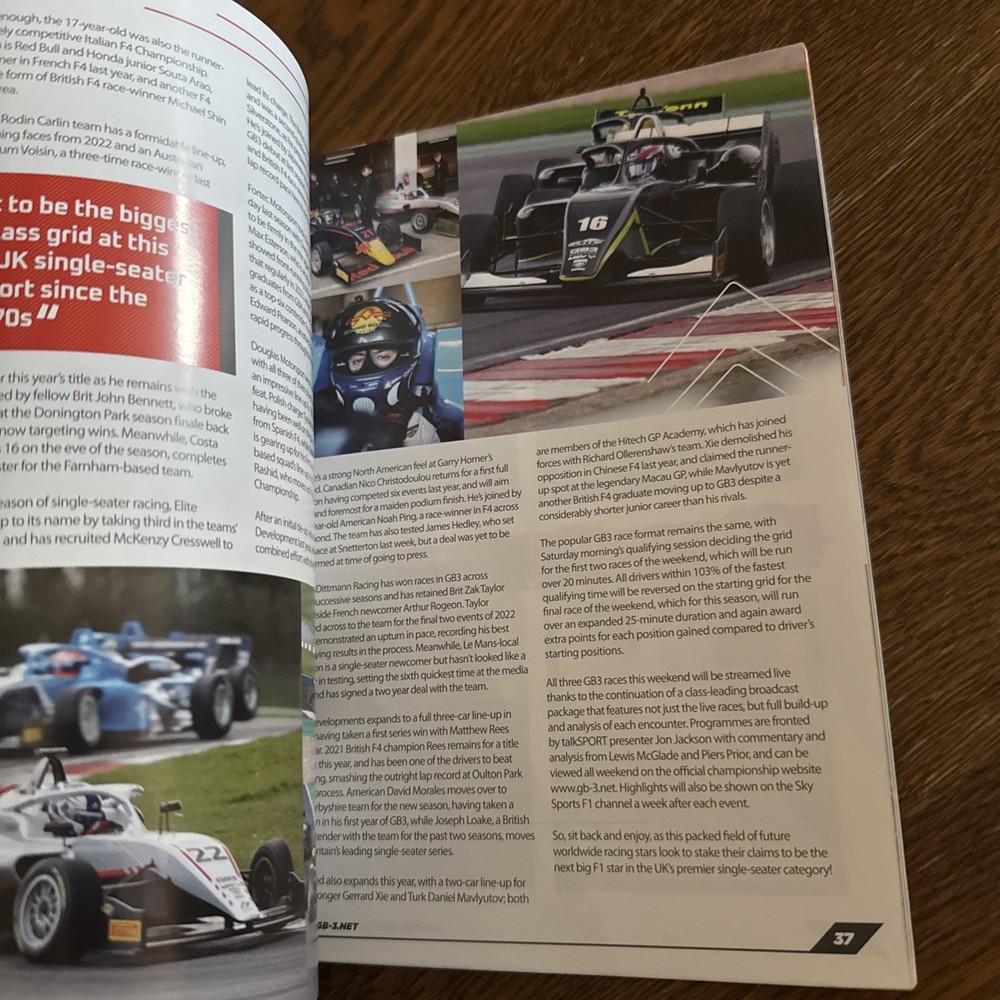 British GT Programme - April 2023 - Oulton Park - Pre owned