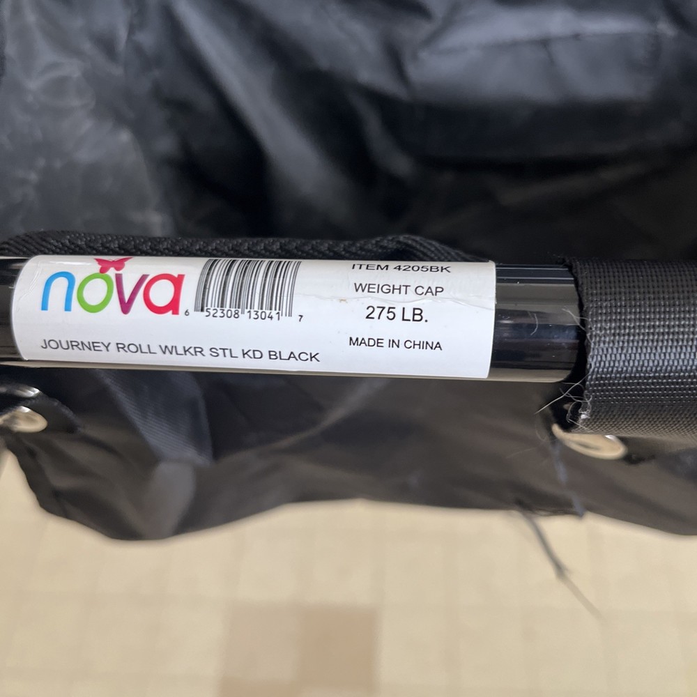 NOVA Journey Steel Rollator Walker, Black