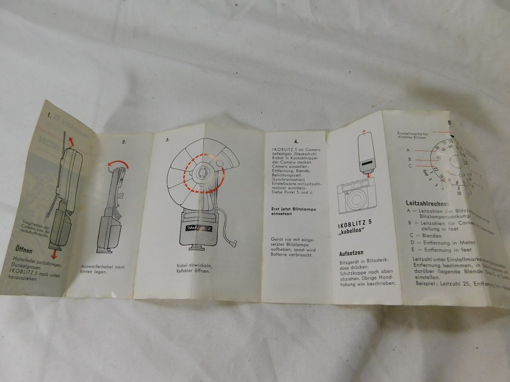 Zeiss Ikon Ikoblitz 5 Echoblitz Cold Shoe Mount Flash Unit in Box