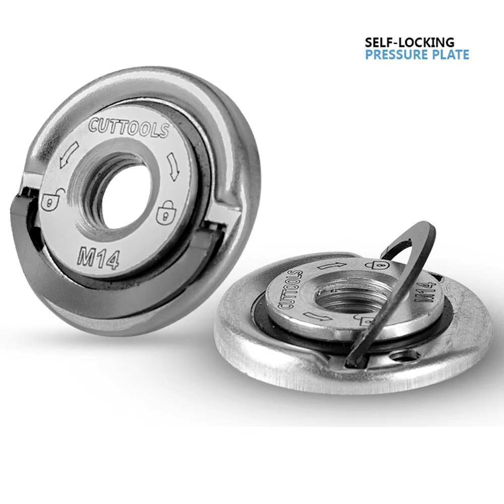 M14 Quick Release Self-Locking Flange Nut Press Plate Grinder Clamping Tool