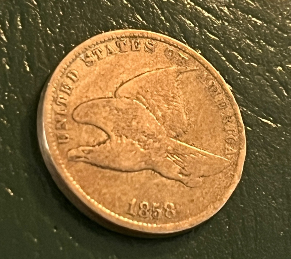 1858 LL Flying Eagle cent Fine , nice coin !