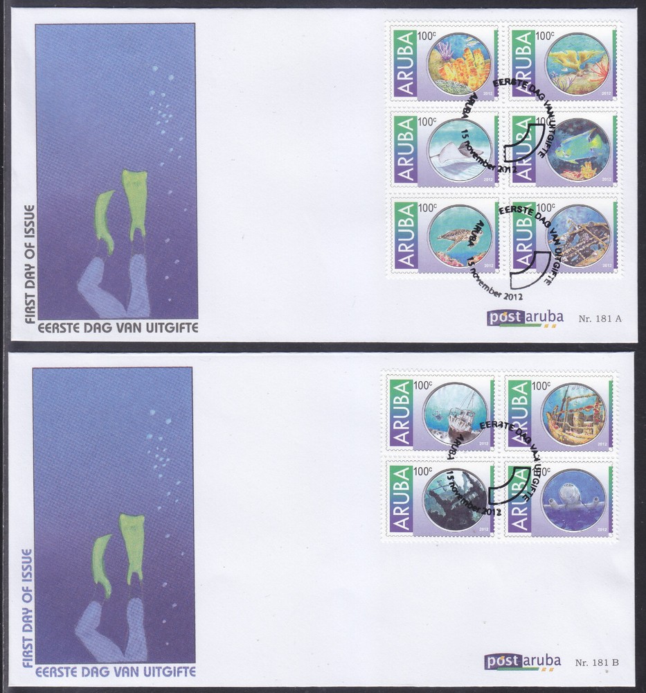 Aruba Issue FDC 2012 (181) Marine Life