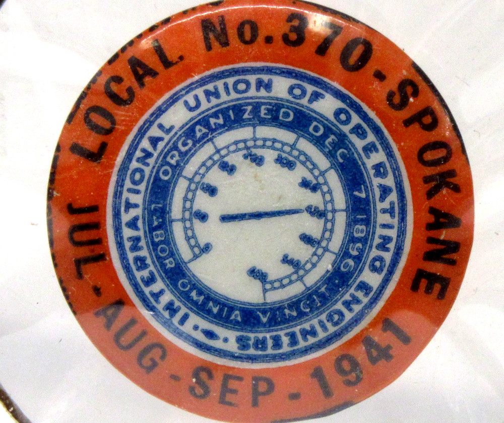 1941 union OPERATING ENGINEERS #370 Spokane Washington pinback button