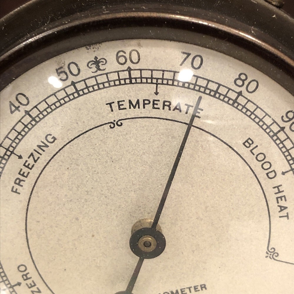 SWIFT & ANDERSON Ship Wheel Nautical Thermometer Vintage