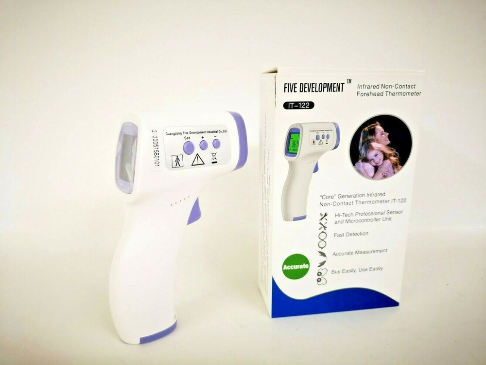 Digital LCD Infrared Thermometer Non-contact Forehead Temperature, 10-pack