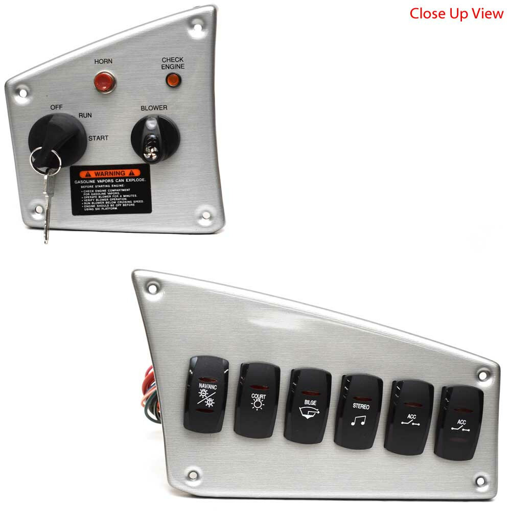 Moomba Boat Dash Panel Kit 111427 | w/ Ignition Switches Breakers (6PC)