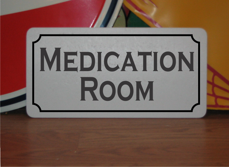 Medication Room Metal Sign