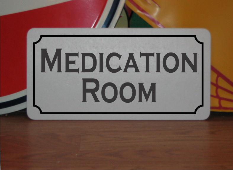 Medication Room Metal Sign