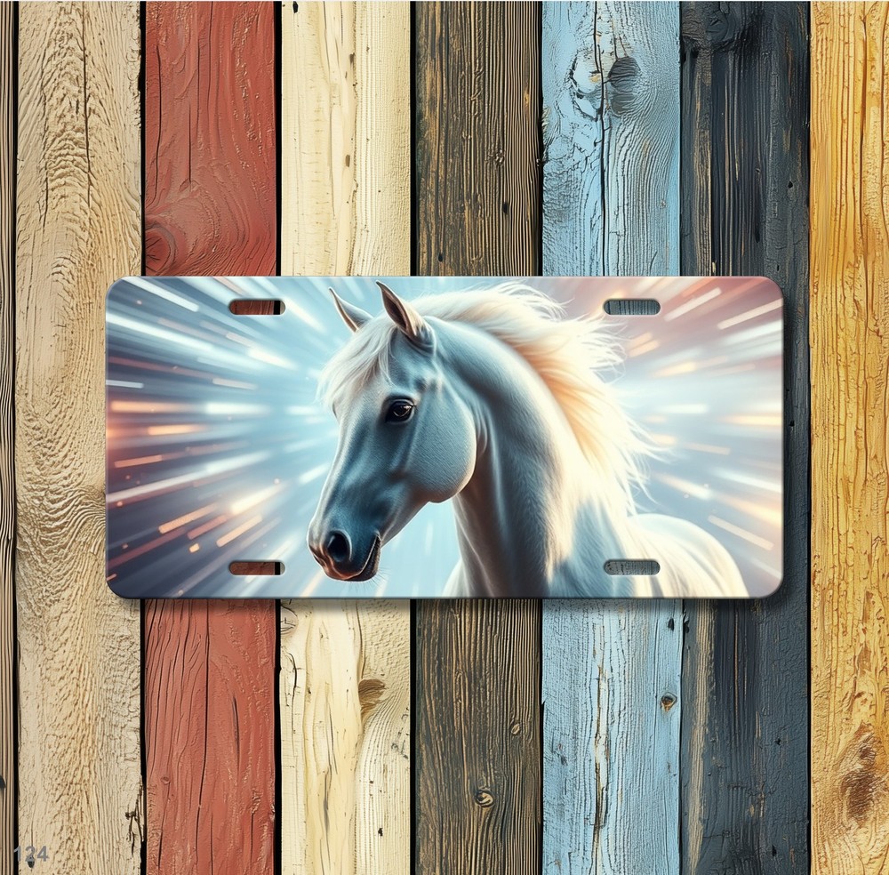 Mustang Horse License Plate Name Personalization Available Powerful Horse Graphi