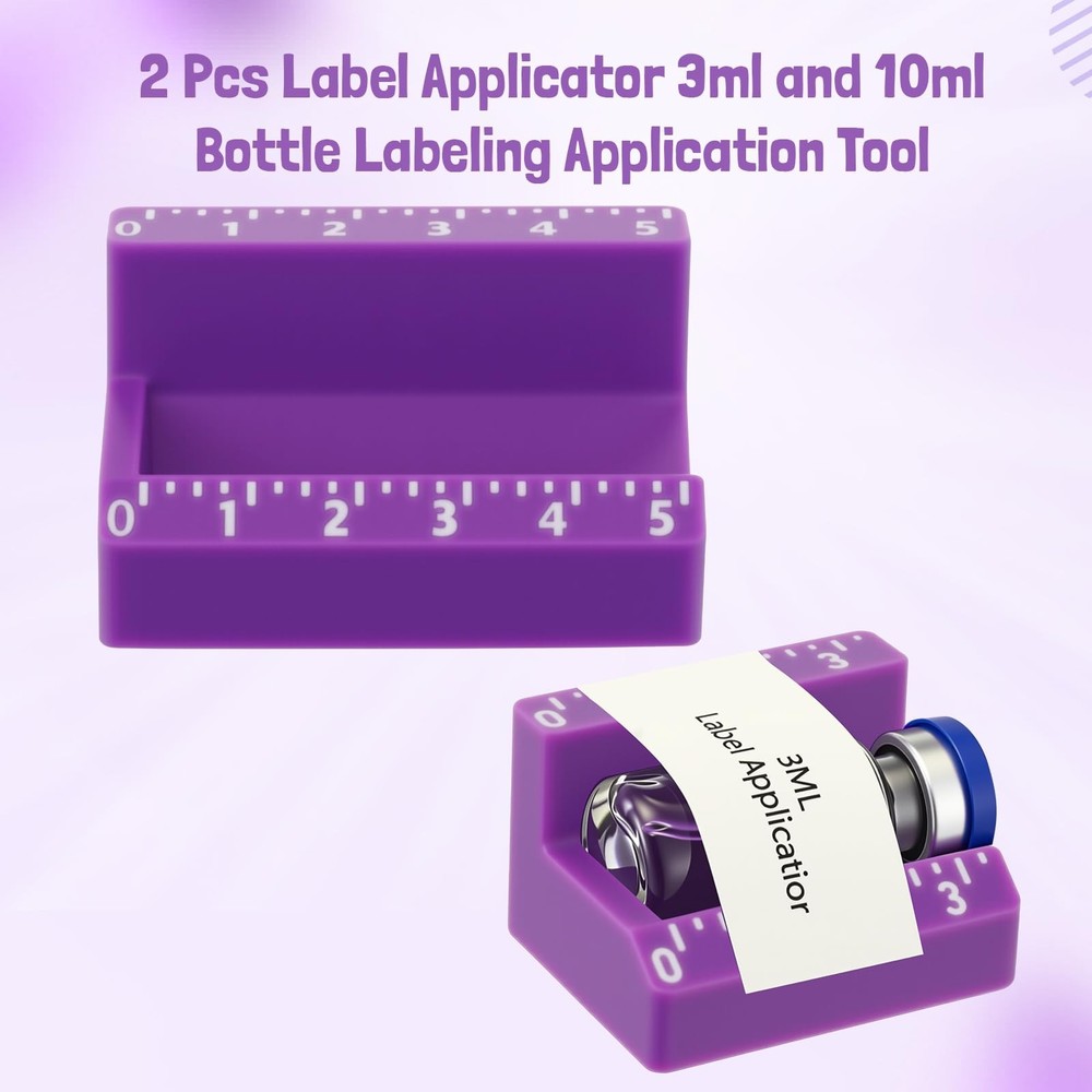 2 Pcs Vial Label Applicator Bottle Labeling Application Tool for Small Jars Esse