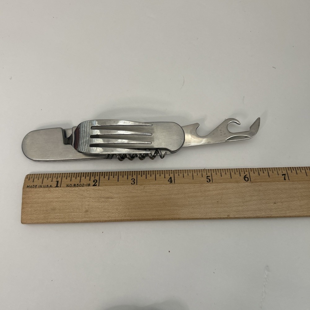 Vintage Folding Camping Backpacking Silverware Set Knife Fork Spoon Openers