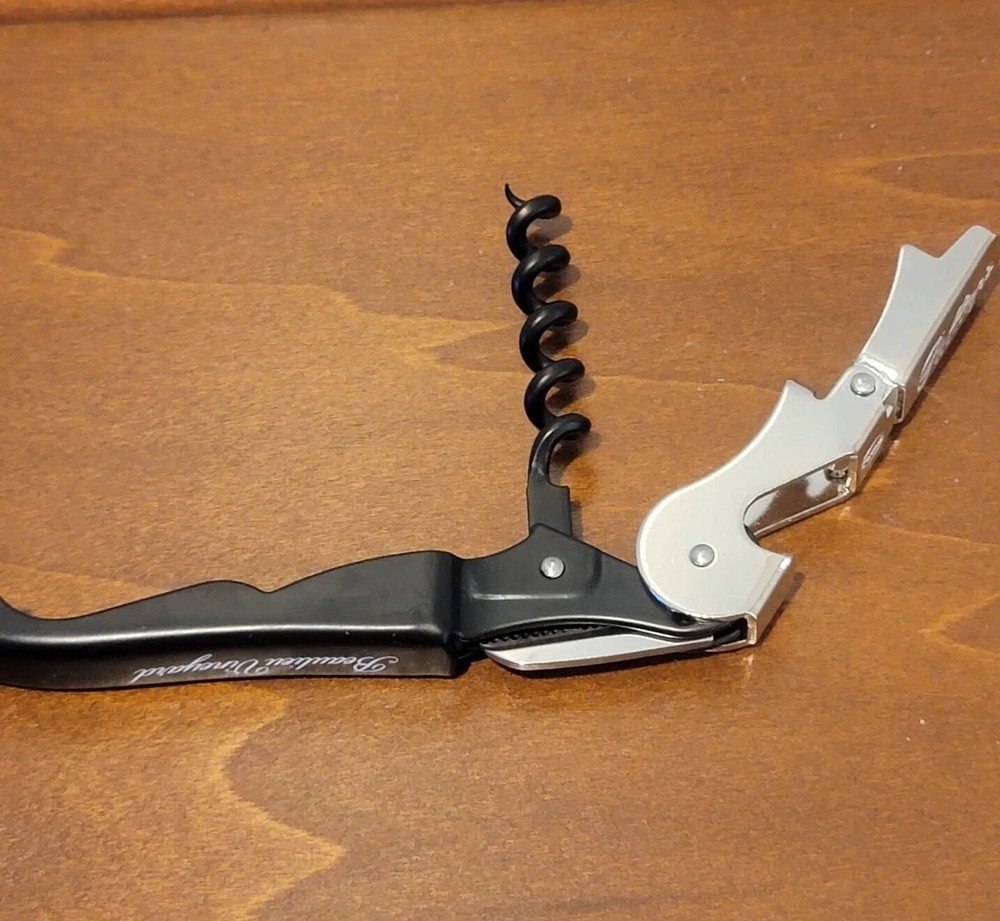 Bar Key  Double-Hinged Corkscrew  BV Beaulieu Vineyards Wine Opener