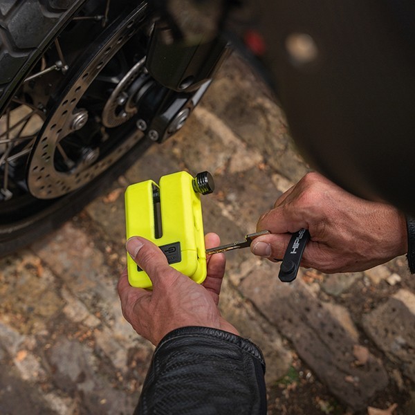 HIPLOK MD1000 DISC LOCK Yellow Motorcycle Anti-Angle Grinder Ultimate Security
