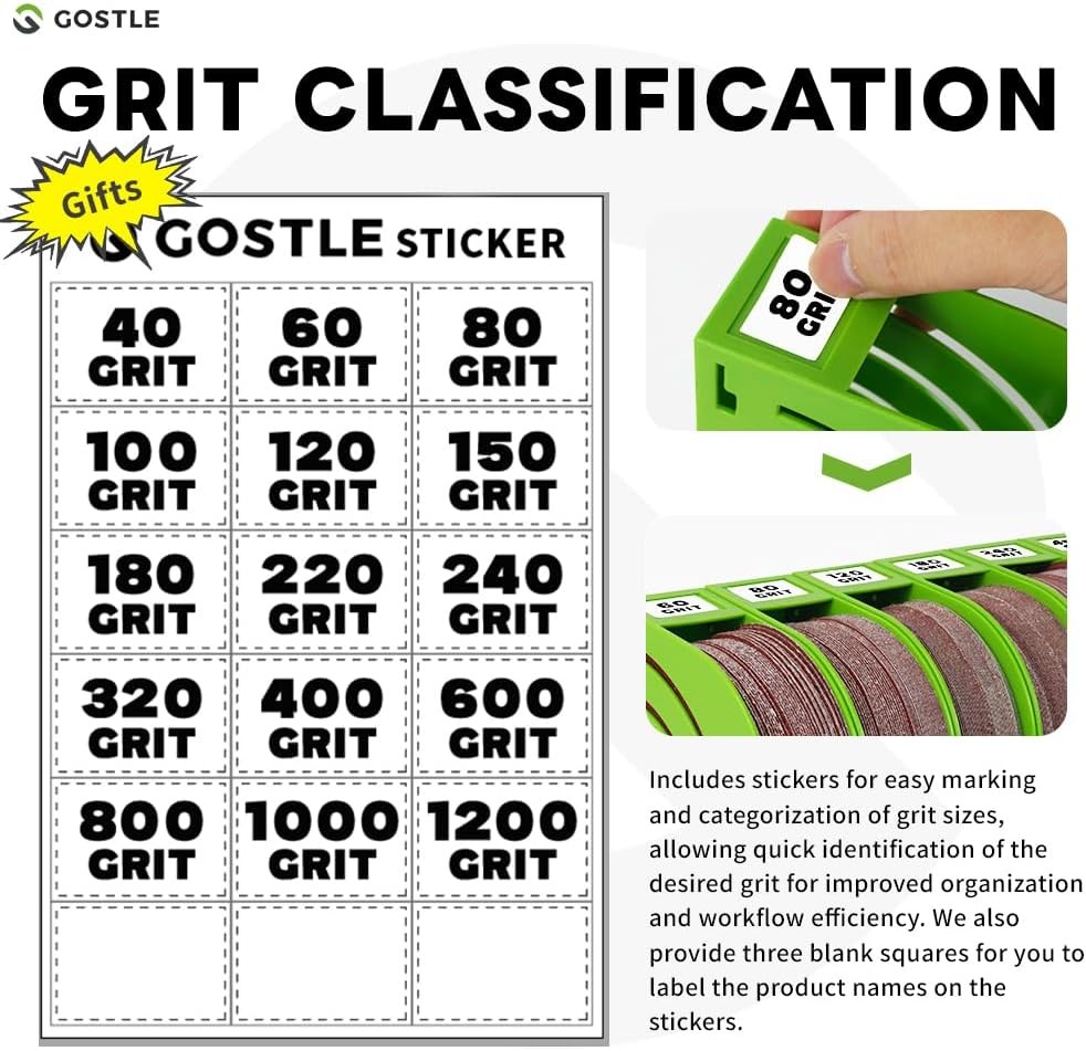 5 Inch Professional Sanding Discs Tool Storage Boxes Set - 8 bins, Green