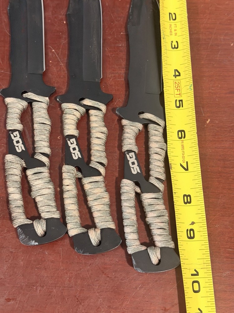 SOG Throwing Hawks Axe 3 Pack & Throwing Knives w/ Sheaths