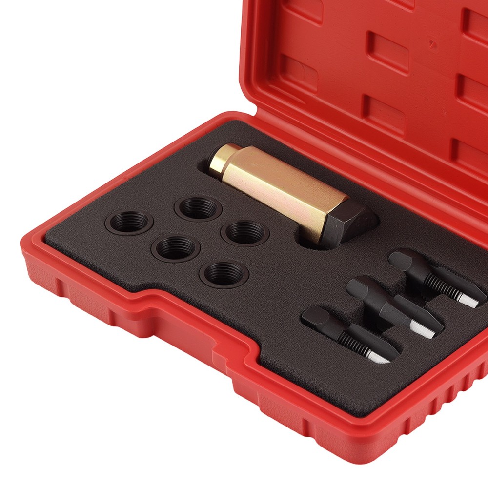 Oxygen Sensor Thread Repair Tool M18 M20 1.5mm Reamer Tap 5 Inserts Kit