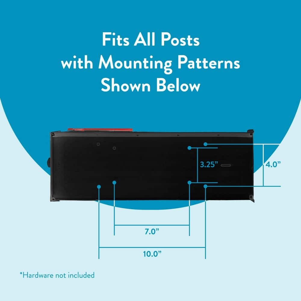 Architectural Mailboxes Elite Black, Medium, Steel, Post Mount Mailbox