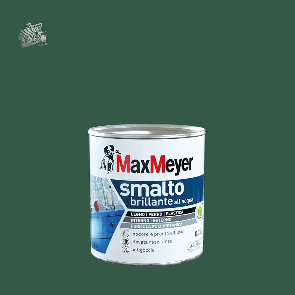 Glossy Dark Green Polyurethane Water Enamel 0.75L