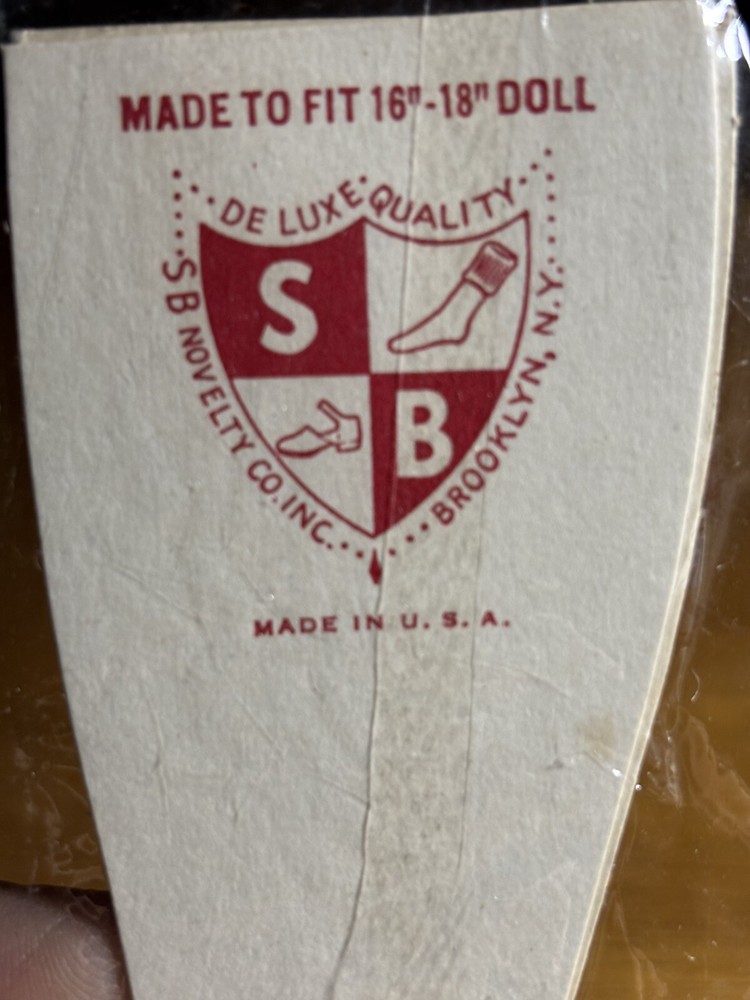 Vintage Sock Pattern S.B. Novelty Co. Made For 16-18” Dolls